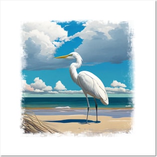 Indian Shores Egret Posters and Art